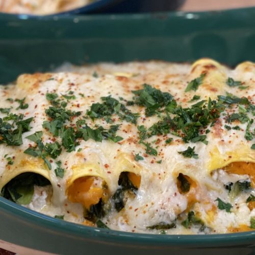 Cannelloni with Butternut Squash and Escarole