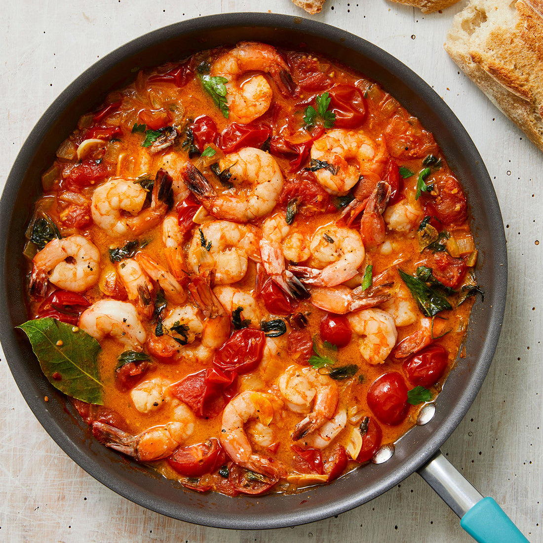 Shrimp with Cherry Tomato Pizzaiola Sauce