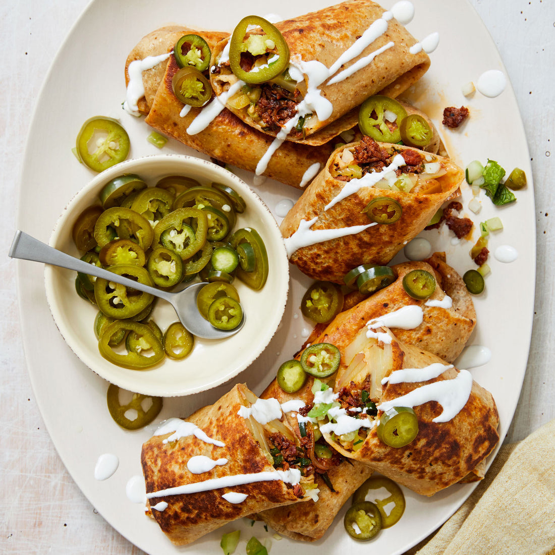 Chorizo & Potato Crispy Burritos