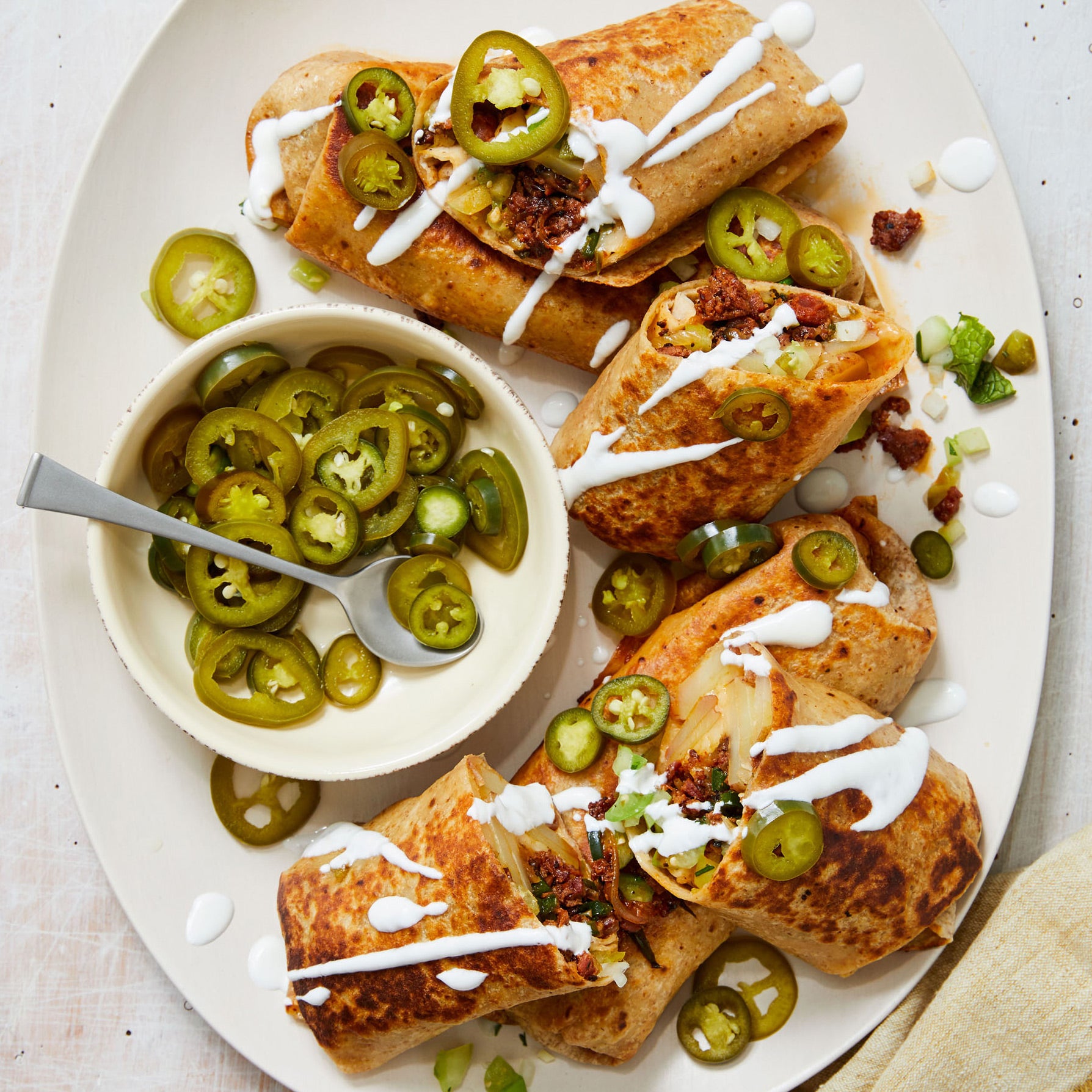 Chorizo & Potato Crispy Burritos