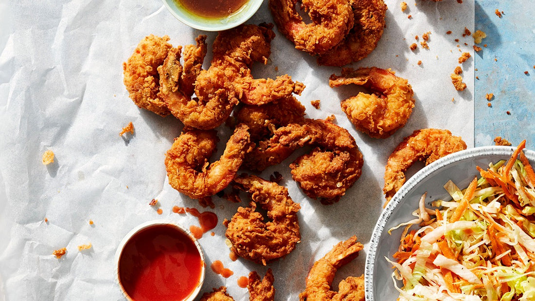 Fried Shrimp with Iceberg Slaw