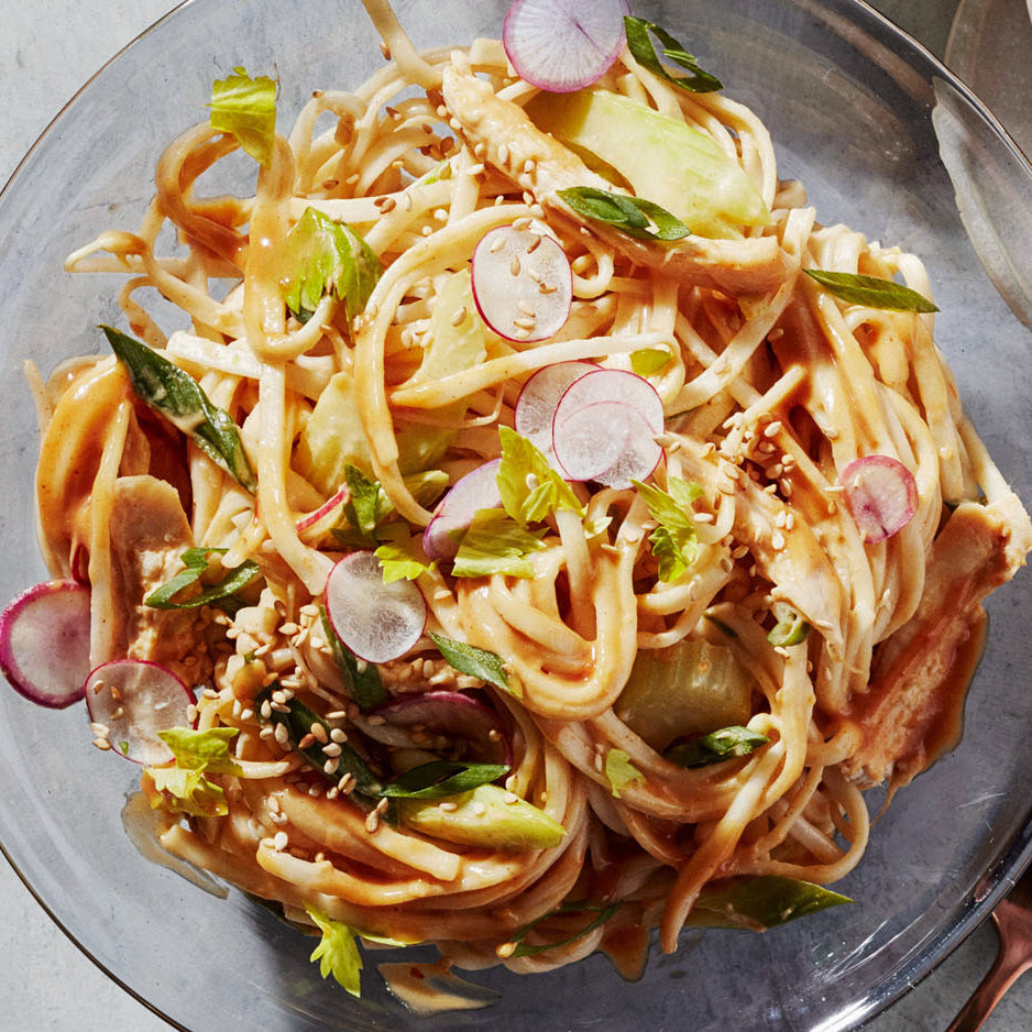 Mom's Cold Peanut Butter Noodles with Chicken