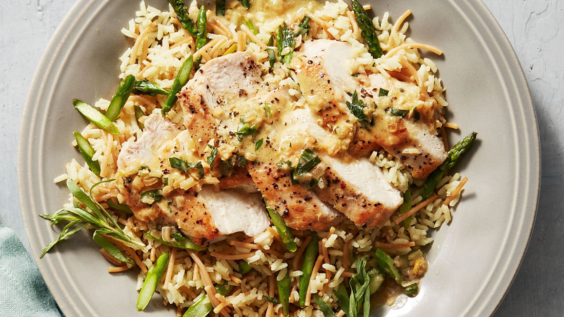 Lemon-Tarragon Chicken With Rice