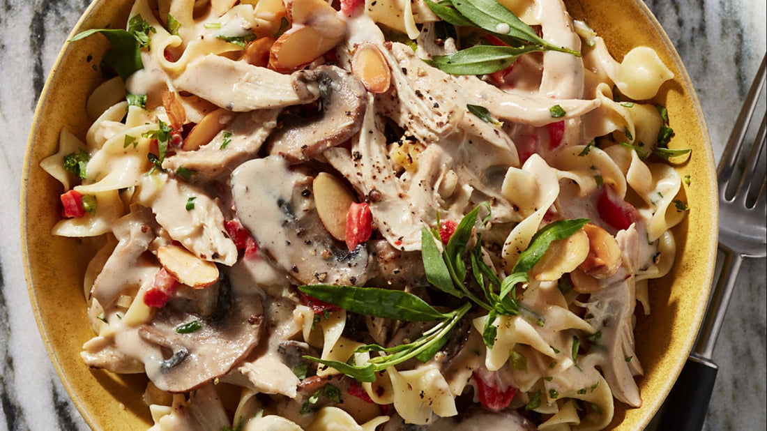 Chicken A La King with Egg Noodles & Tarragon