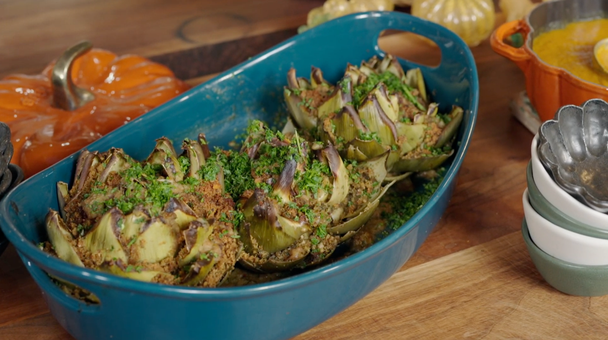 Holiday Star Stuffed Artichokes