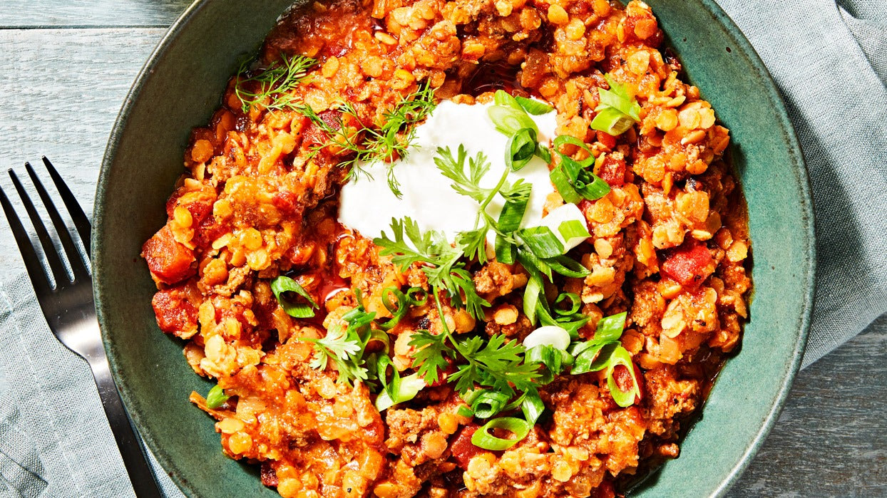 Ground Meat & Red Lentil Curry