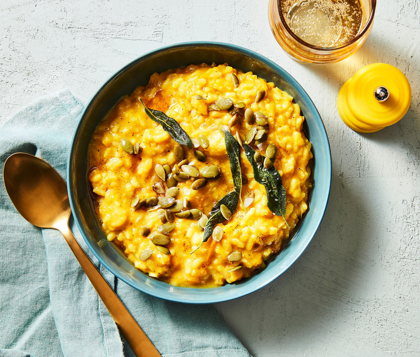 Pumpkin Risotto with Ginger, Sage & Brown Butter