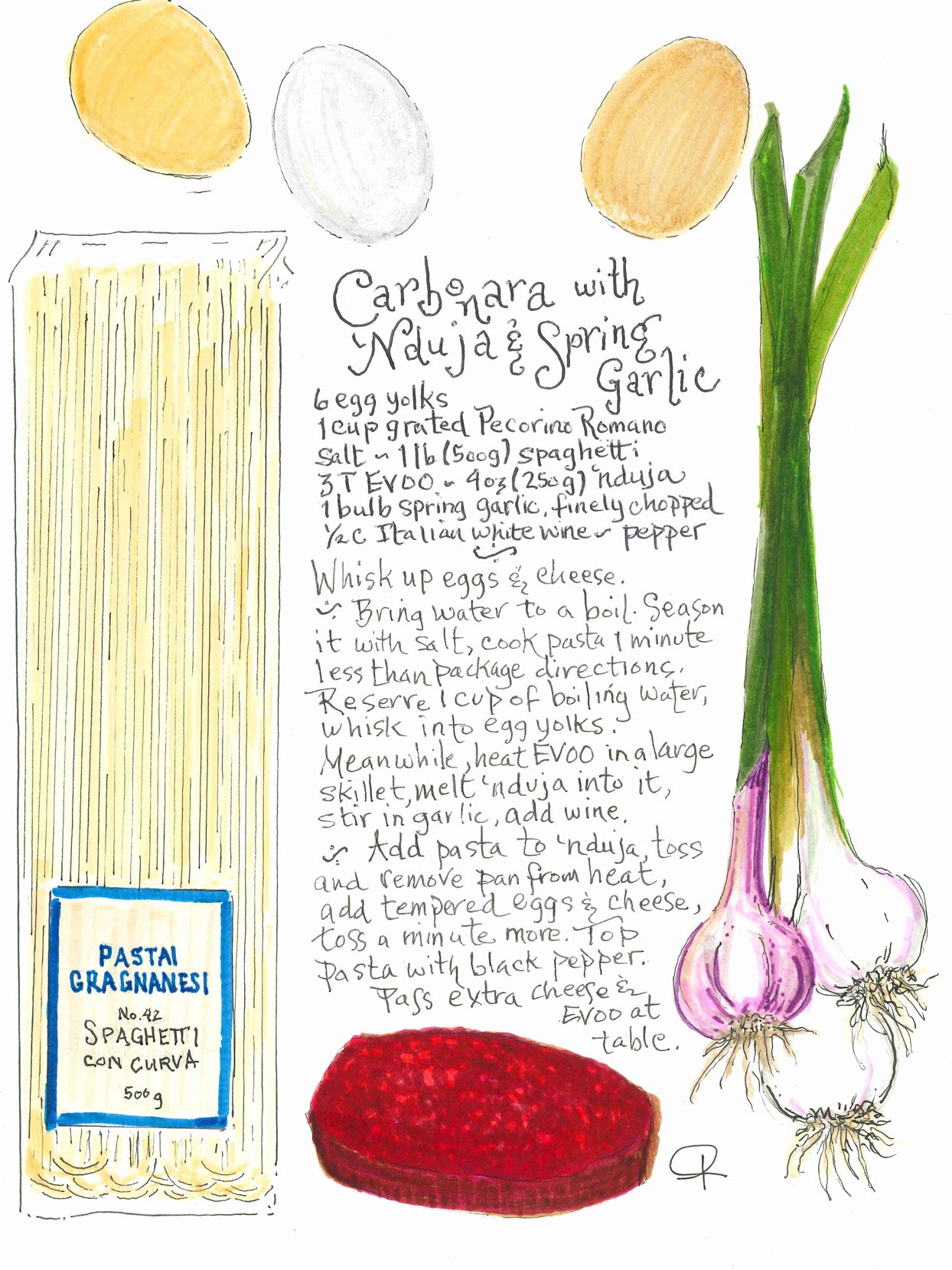 'Nduja & Spring Garlic Carbonara