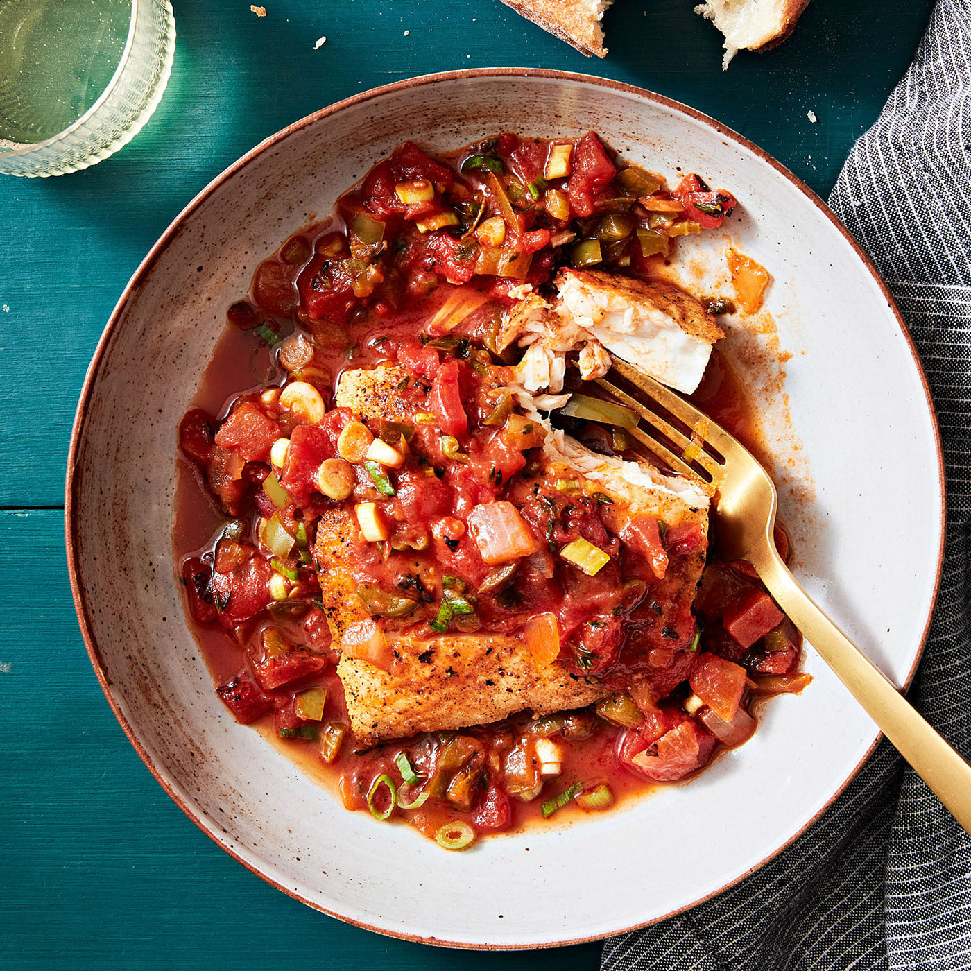 Rachael Ray's Halibut or Chicken with Creole Sauce