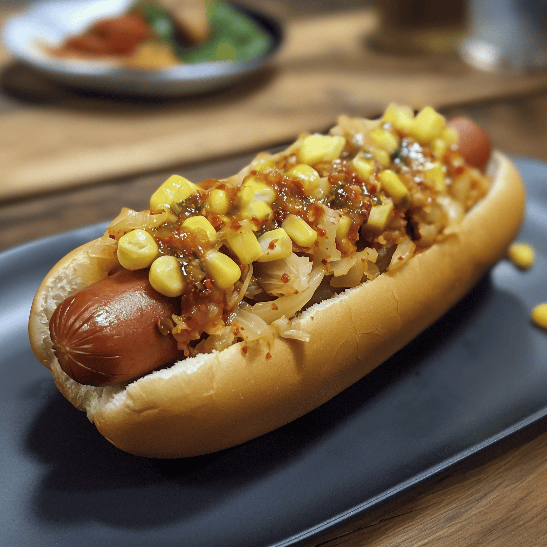 Park’s Finest™ Cracked Dijon Mustard Frankfurter with Kimchi Chow Chow