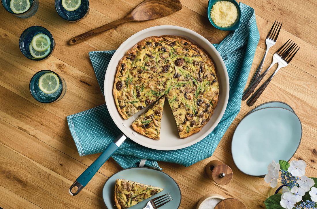 Image of Wild Mushroom Frittata in Cucina Ceramic Pan