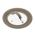 Small Universal Silicone-Rimmed Glass Lid, 6-8.5