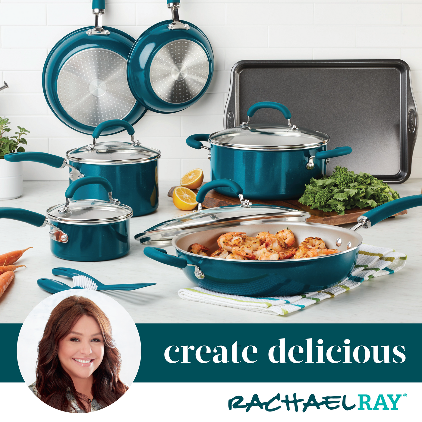 Create Delicious 13-Piece Nonstick Cookware Set | Rachael Ray