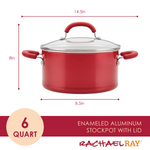 6-Quart Create Delicious Nonstick Induction Covered Stockpot 12164 - 28819597918390