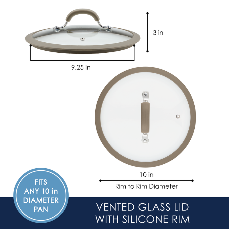 10-Inch Silicone-Rimmed Lid