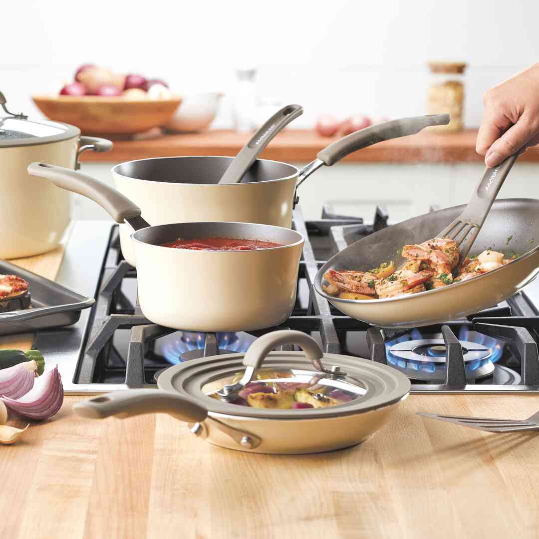Rachael Ray Create Delicious Hard Anodized Aluminum Nonstick Cookware Set, 11  Piece, Light Blue Handles - Yahoo Shopping