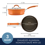 3-Quart Cook + Create Nonstick Sauté Pan with Lid 14797 - 28189872095414