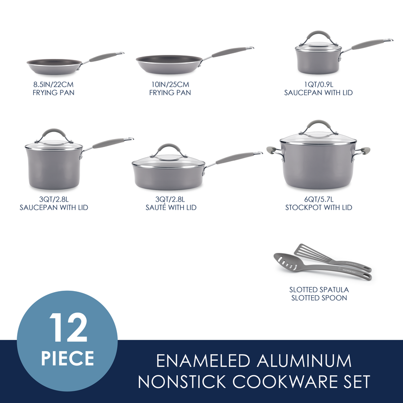 12-Piece Cucina Nonstick Cookware Set