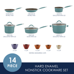 14-Piece Cucina Nonstick Cookware and Measuring Cup Set 17214-TE02 - 28816141123766