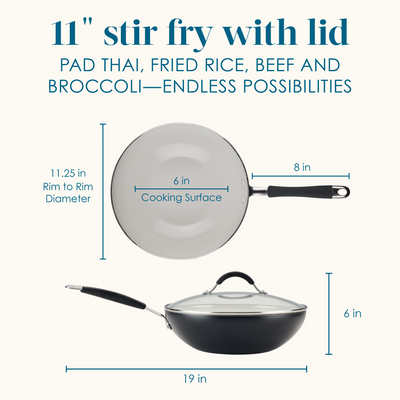 Cucina Ceramic Nonstick Stir Fry Pan