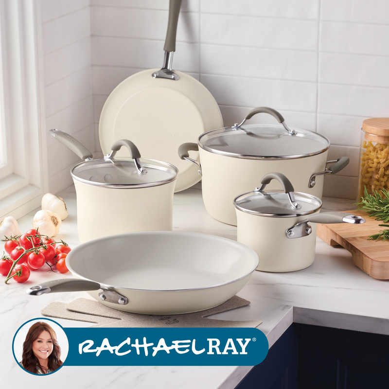 10-Piece Cucina Ceramic Nonstick Cookware Set