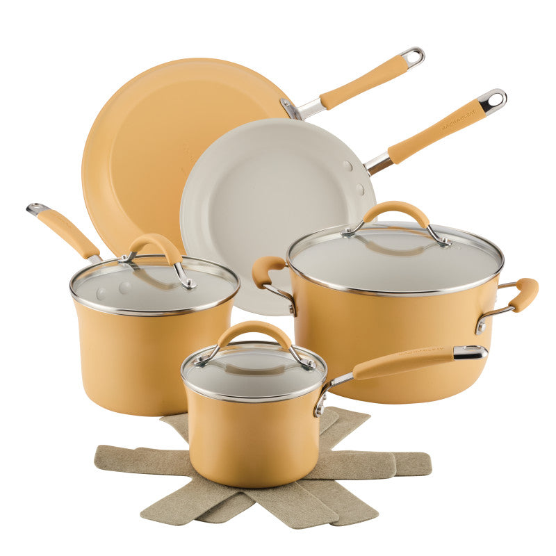 10-Piece Cucina Ceramic Nonstick Cookware Set