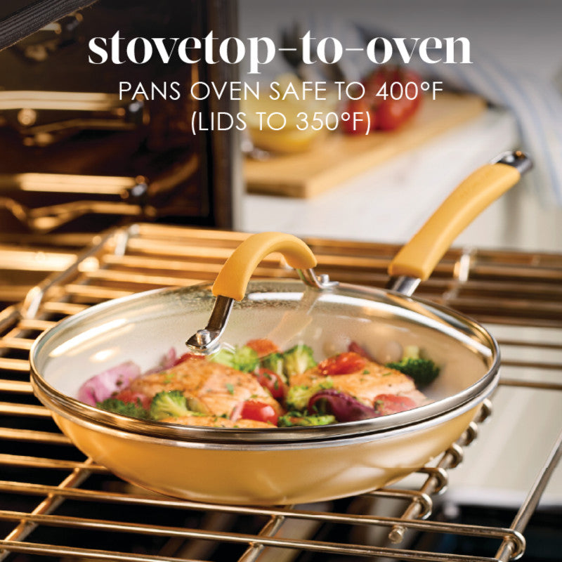 10-Piece Cucina Ceramic Nonstick Cookware Set