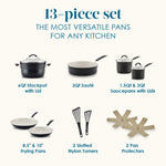 13-Piece Cucina Ceramic Nonstick Cookware Set 17274 - 29418393174198