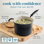 13-Piece Cucina Ceramic Nonstick Cookware Set 17274 - 29418394583222