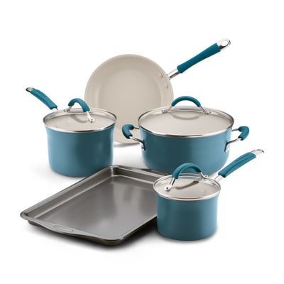 8-Piece Cucina Ceramic Nonstick Cookware Set