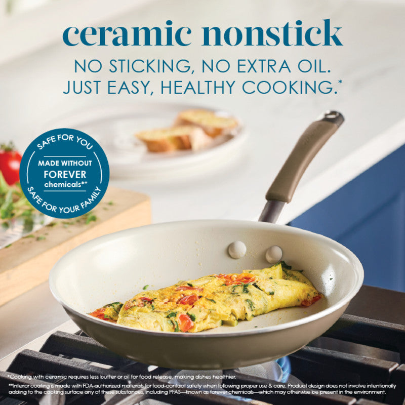 8-Piece Cucina Ceramic Nonstick Cookware Set