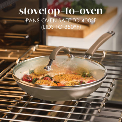 8-Piece Cucina Ceramic Nonstick Cookware Set