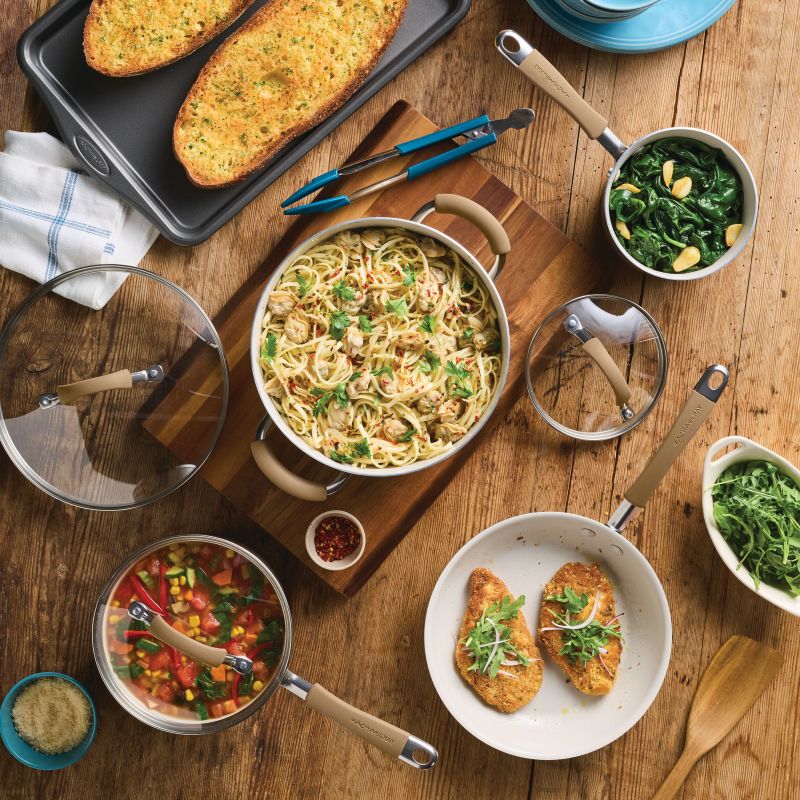 8-Piece Cucina Ceramic Nonstick Cookware Set