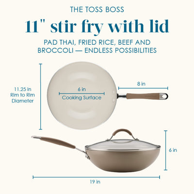 Cucina Ceramic Nonstick Stir Fry Pan