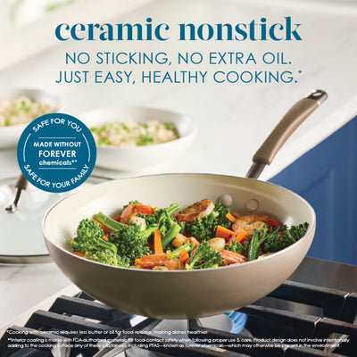 Cucina Ceramic Nonstick Stir Fry Pan