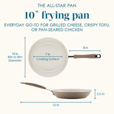 2-Piece Cucina Ceramic Nonstick Skillet Set