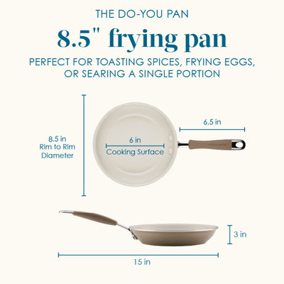 2-Piece Cucina Ceramic Nonstick Skillet Set