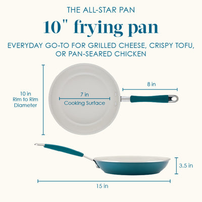 2-Piece Cucina Ceramic Nonstick Skillet Set