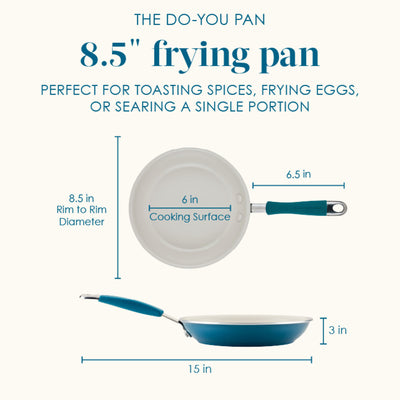 2-Piece Cucina Ceramic Nonstick Skillet Set