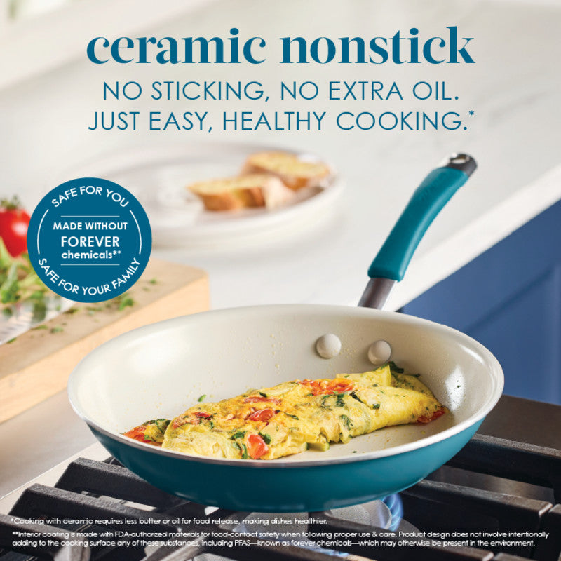 2-Piece Cucina Ceramic Nonstick Skillet Set