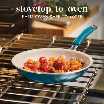 2-Piece Cucina Ceramic Nonstick Skillet Set