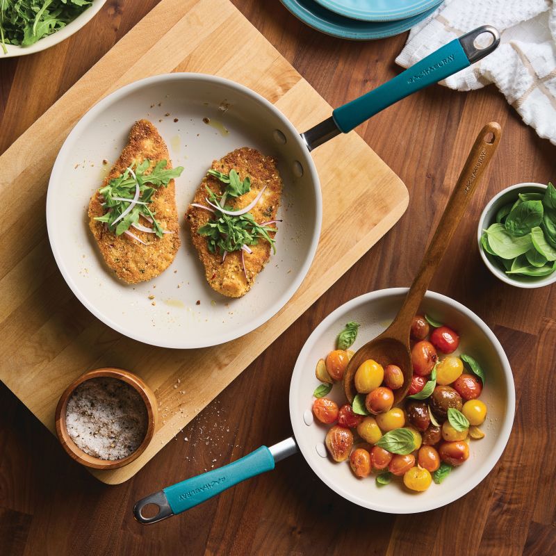 2-Piece Cucina Ceramic Nonstick Skillet Set