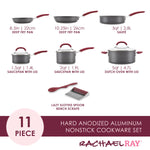 11-Piece Hard Anodized Nonstick Induction Cookware Set 81124 - 26644096647350