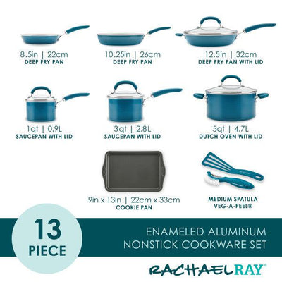 13-Piece Create Delicious Nonstick Induction Cookware Set