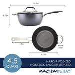 4.5-Quart Cook + Create Hard Anodized Nonstick Saucier Pan with Lid and Helper Handle 81183 - 28261880922294