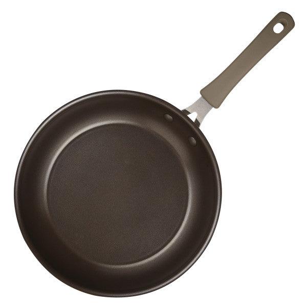 The 2-Piece Cook + Create Nonstick Frying Pan Set, featuring a long-handled frying pan seen from above.