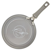 Cook + Create Nonstick Frying Pans with a thicker gauge aluminum base and ergonomic handle, viewed from the bottom.