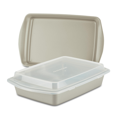 3-Piece Nonstick Covered Cake Pan & Baking Sheet Set