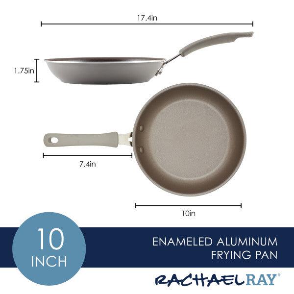 The Cook + Create Nonstick Frying Pans are high-performance enameled aluminum frying pans made from a thicker gauge aluminum, featuring a 10-inch size and a comfortable handle for superior cooking.