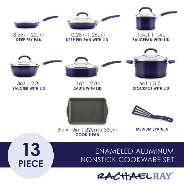 13-Piece Nonstick Induction Cookware Set with PlatinumShield Technology.